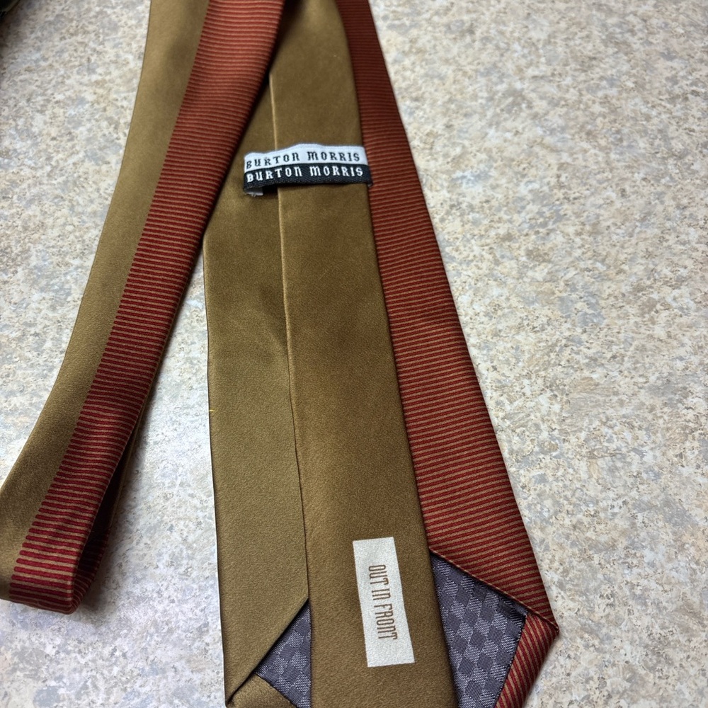 Burton Morris Brown and Red Tie